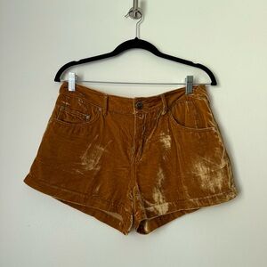 Free People mustard yellow/gold velvet boho Women's Shorts